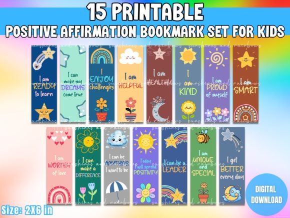 Download Positive Affirmation Bookmarks for Kids - Positive affirmation Collection