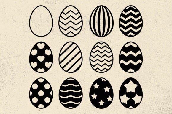 Download Easter Egg SVG Files, Easter Silhouette - Easter silhouette Collection